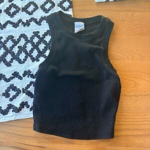 Destined Sleeveless Black Ribbed Crop Top size XS
